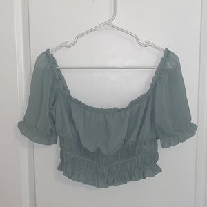 Womens Cropped Shoulder Top